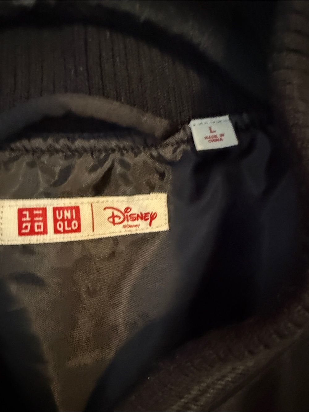 Disney Black Satin-Look Jacket with Red Logo Tag - Picture 3 of 3